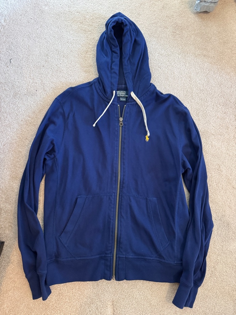 Polo by Ralph Lauren Royal Blue Full-Zip Hooded Sweatshirt